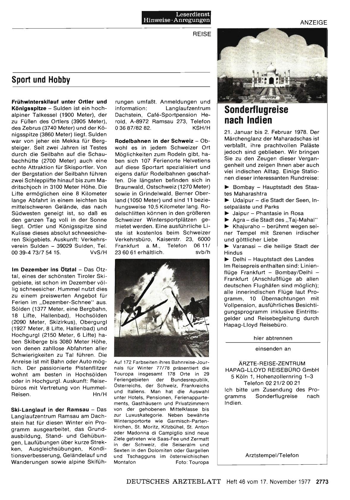 Vorschauseite 1: Sport und Hobby
