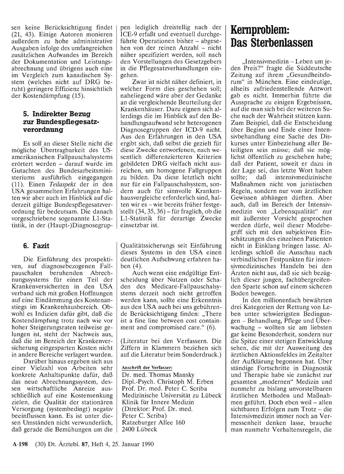Vorschauseite 1: Kernproblem: Das Sterbenlassen