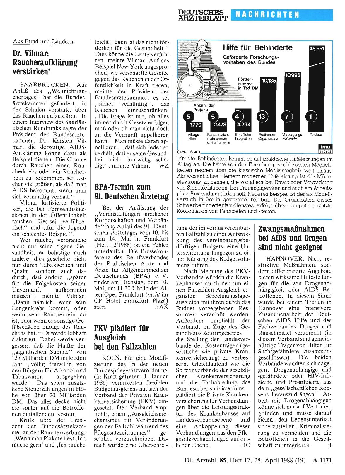 Vorschauseite 1: BPA-Termin zum 91. Deutschen Ärztetag