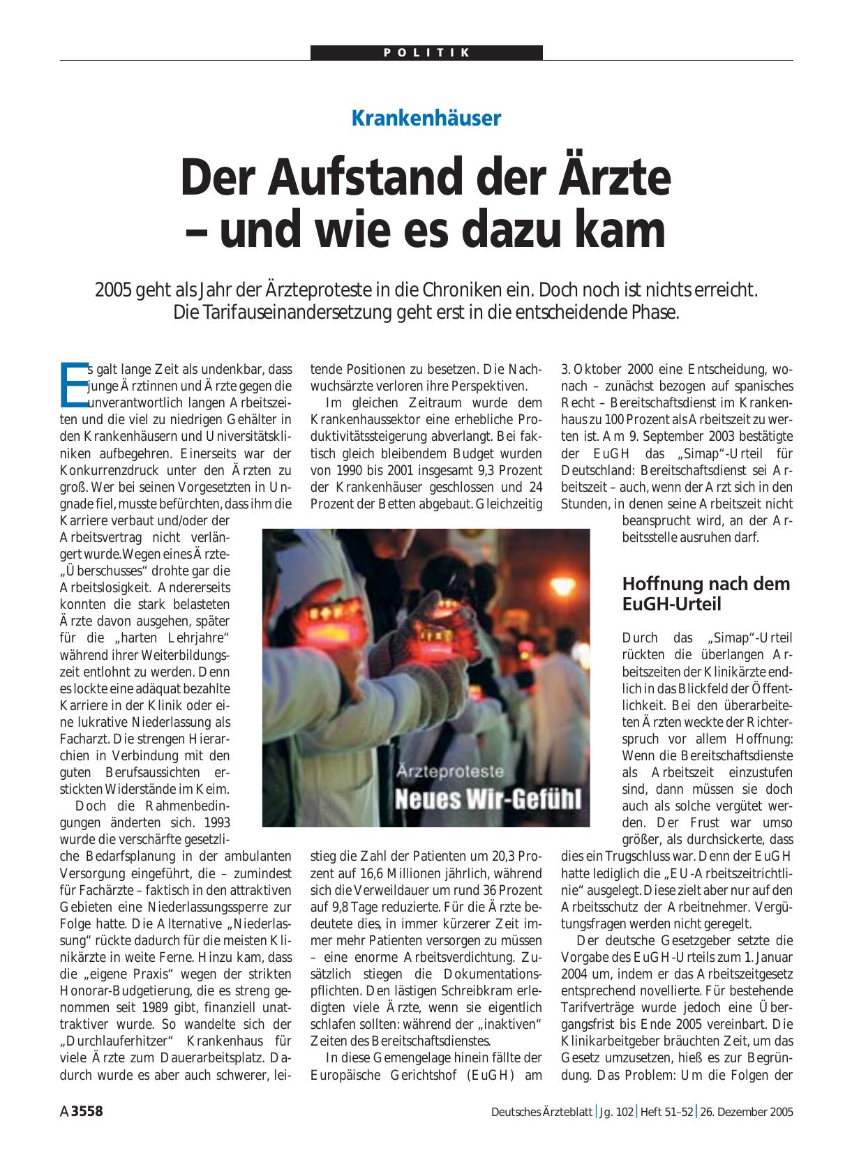 Vorschauseite 1: Krankenhäuser: Der Aufstand der Ärzte – und wie es dazu kam