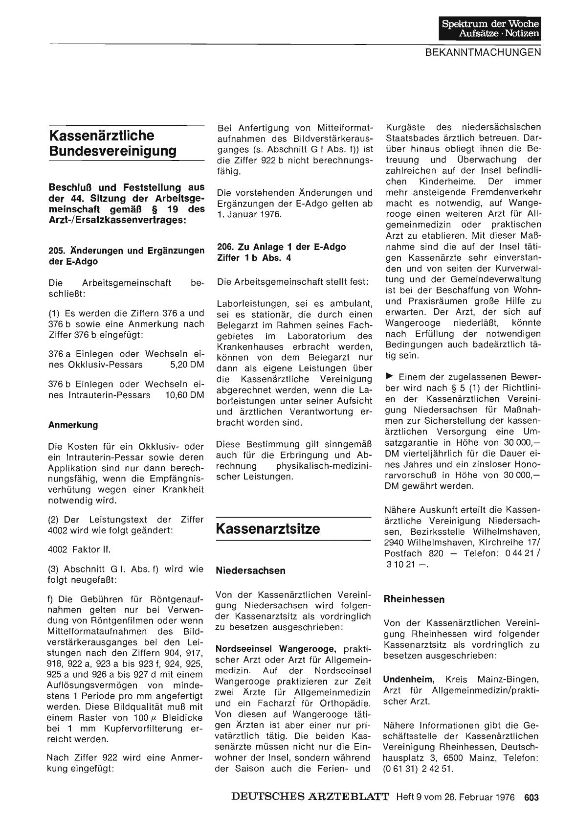 Vorschauseite 1: Kassenärztliche Bundesvereinigung