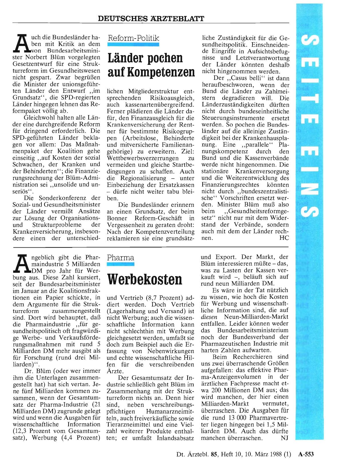 Vorschauseite 1: Pharma: Werbekosten