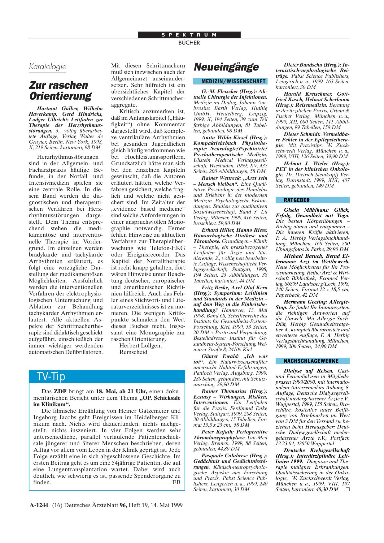 Vorschauseite 1: Leitfaden zur Therapie der Herzrhythmusstörungen