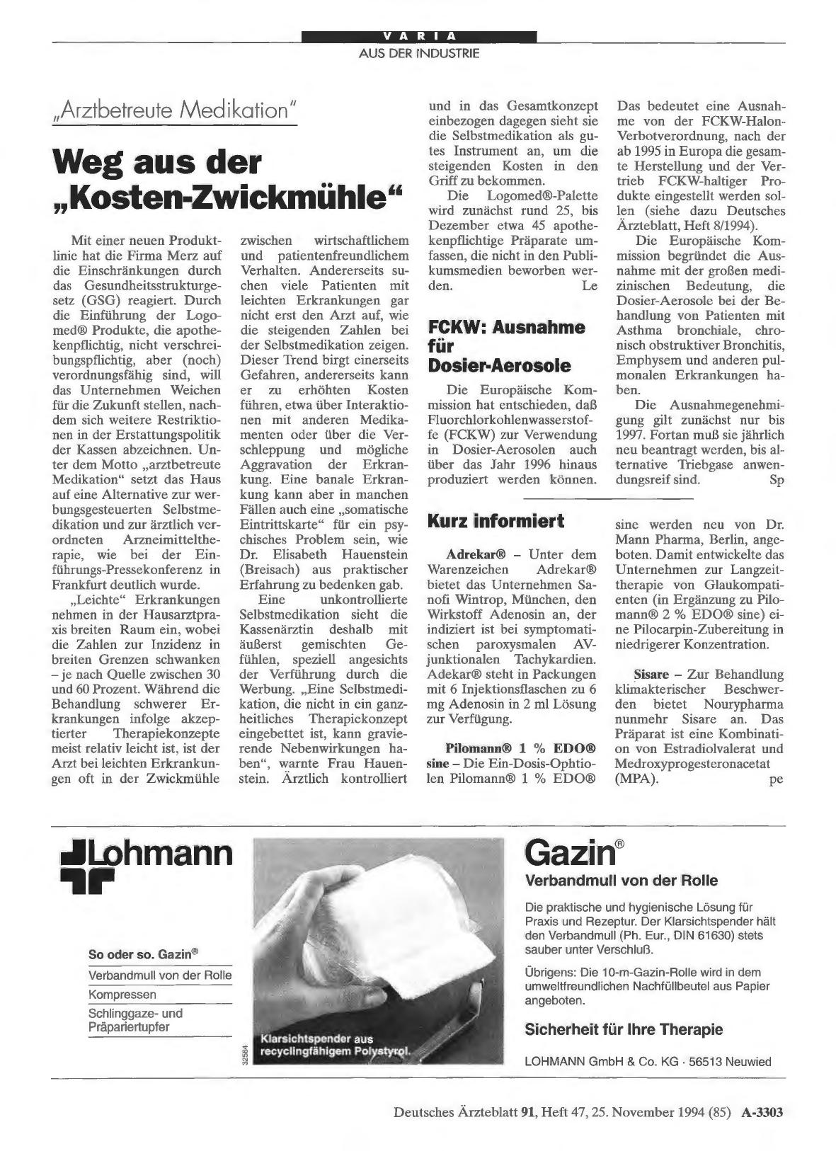 Vorschauseite 1: Kurz informiert
