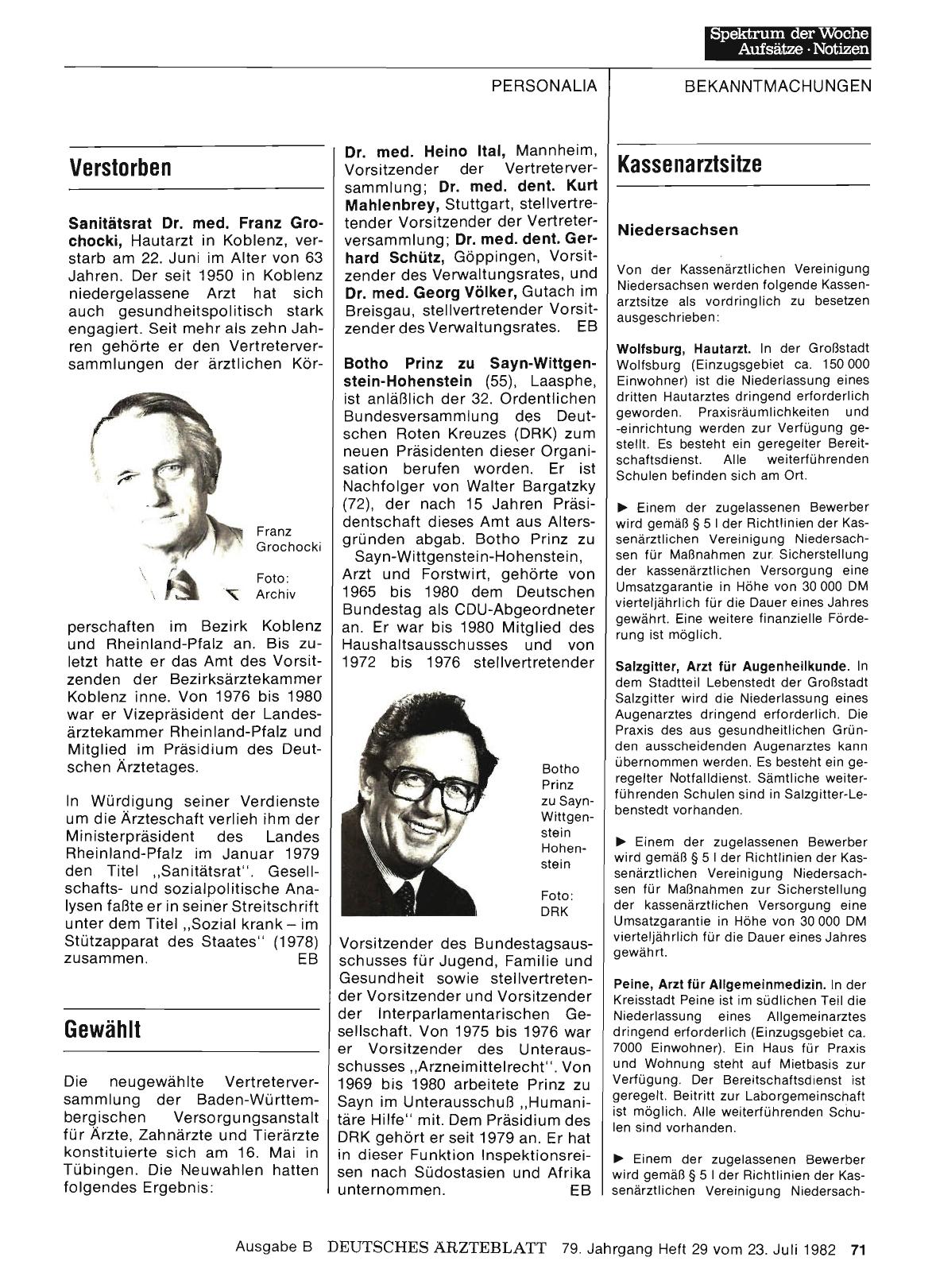 Vorschauseite 1: Kassenarztsitze