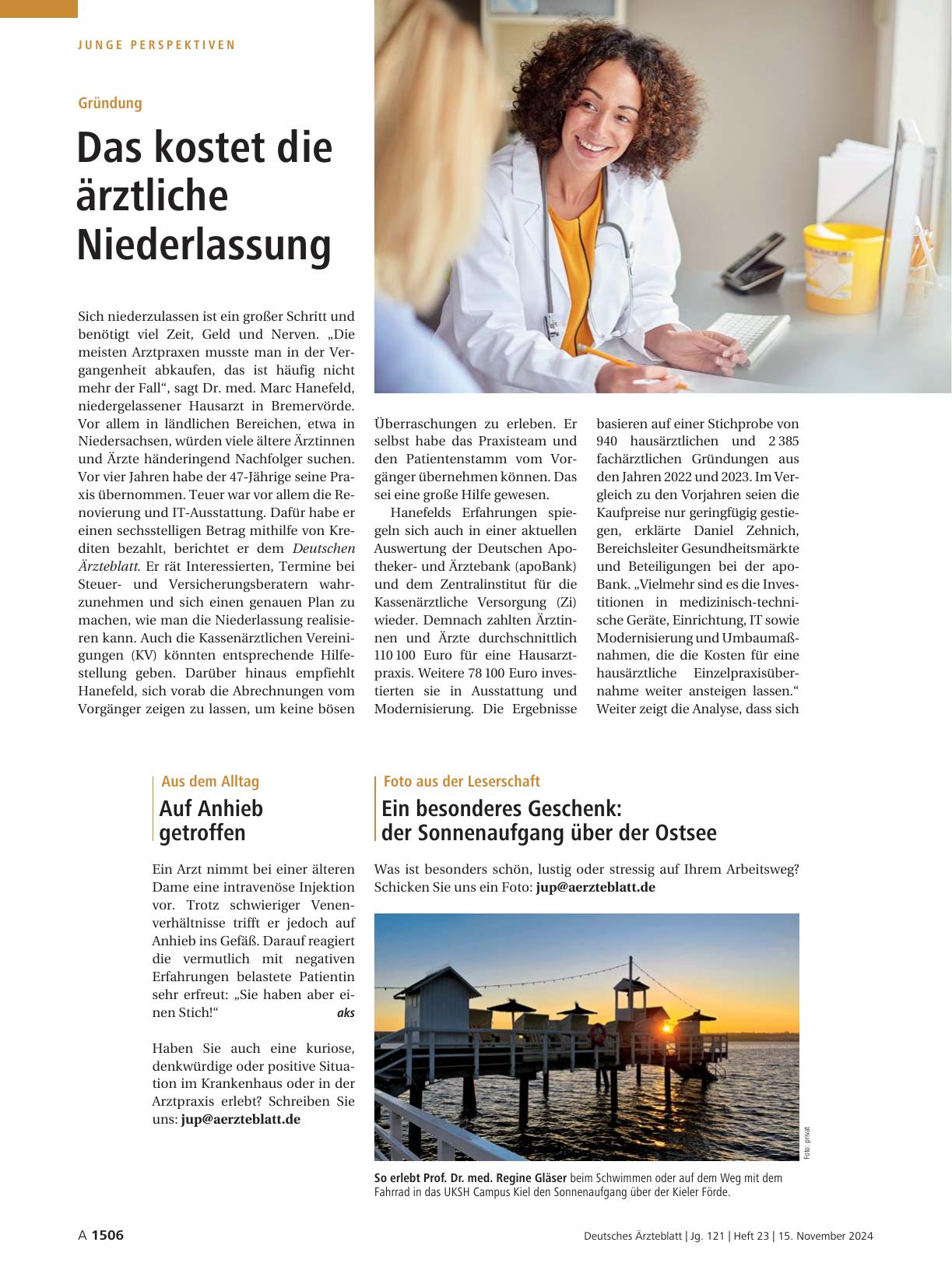 Vorschauseite 1: Foto aus der Leserschaft: Ein besonderes Geschenk: der Sonnenaufgang über der Ostsee