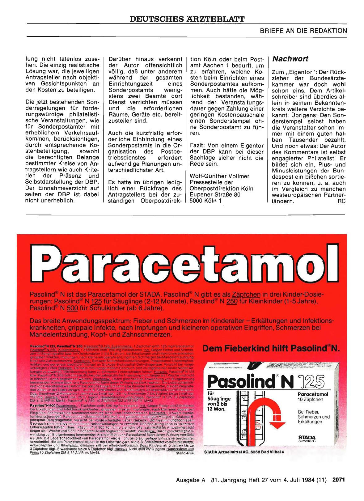 Vorschauseite 1: BUNDESPOST: Nachwort