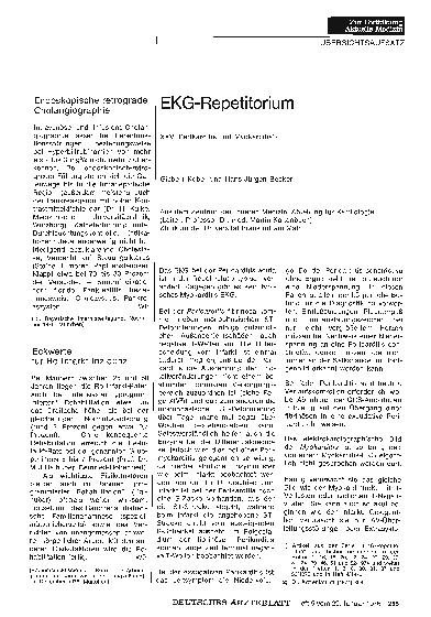 Vorschauseite 1: Endoskopische retrograde Cholangiographie
