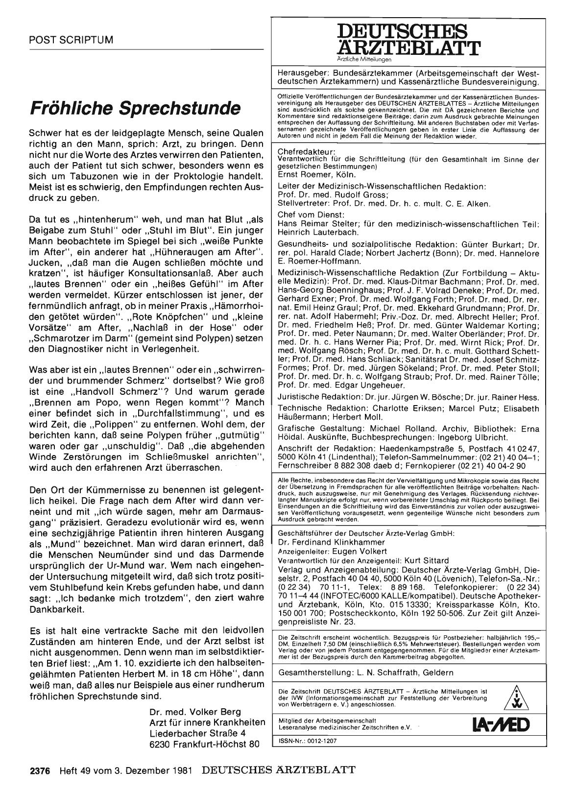 Vorschauseite 1: Fröhliche Sprechstunde