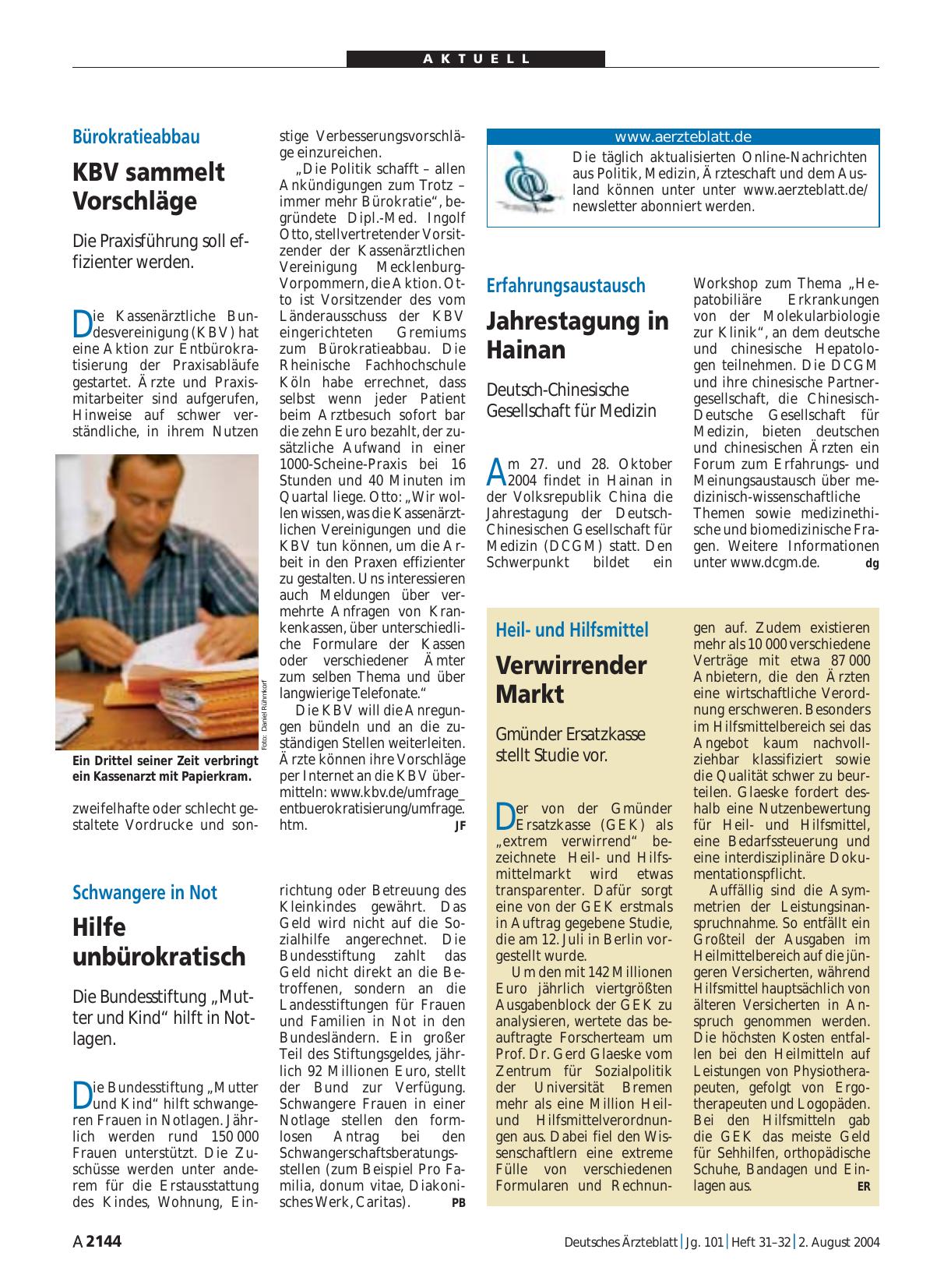 Vorschauseite 1: Heilund Hilfsmittel: Verwirrender Markt