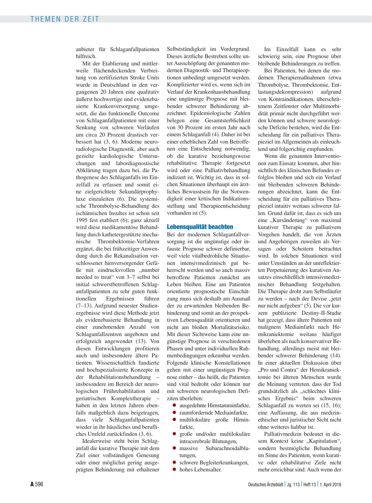 Vorschauseite 2: Schlaganfallmedizin: Mortalitätsrate allein kein Kriterium für eine gute Versorgung