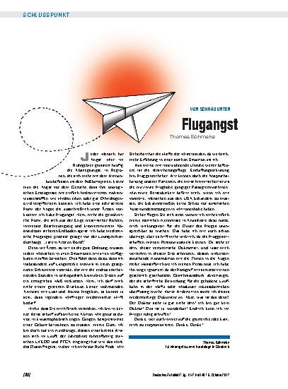 Vorschauseite 1: Von schräg unten: Flugangst