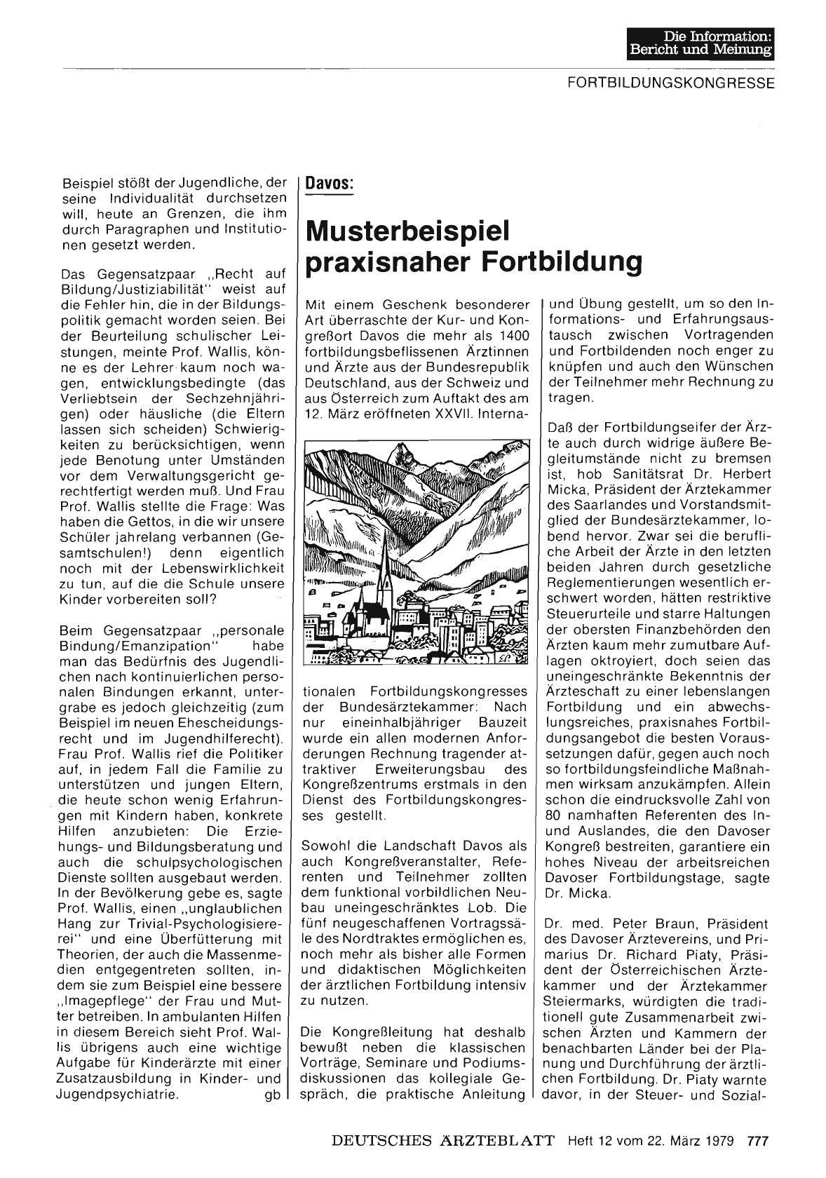 Vorschauseite 1: Davos: Musterbeispiel praxisnaher Fortbildung