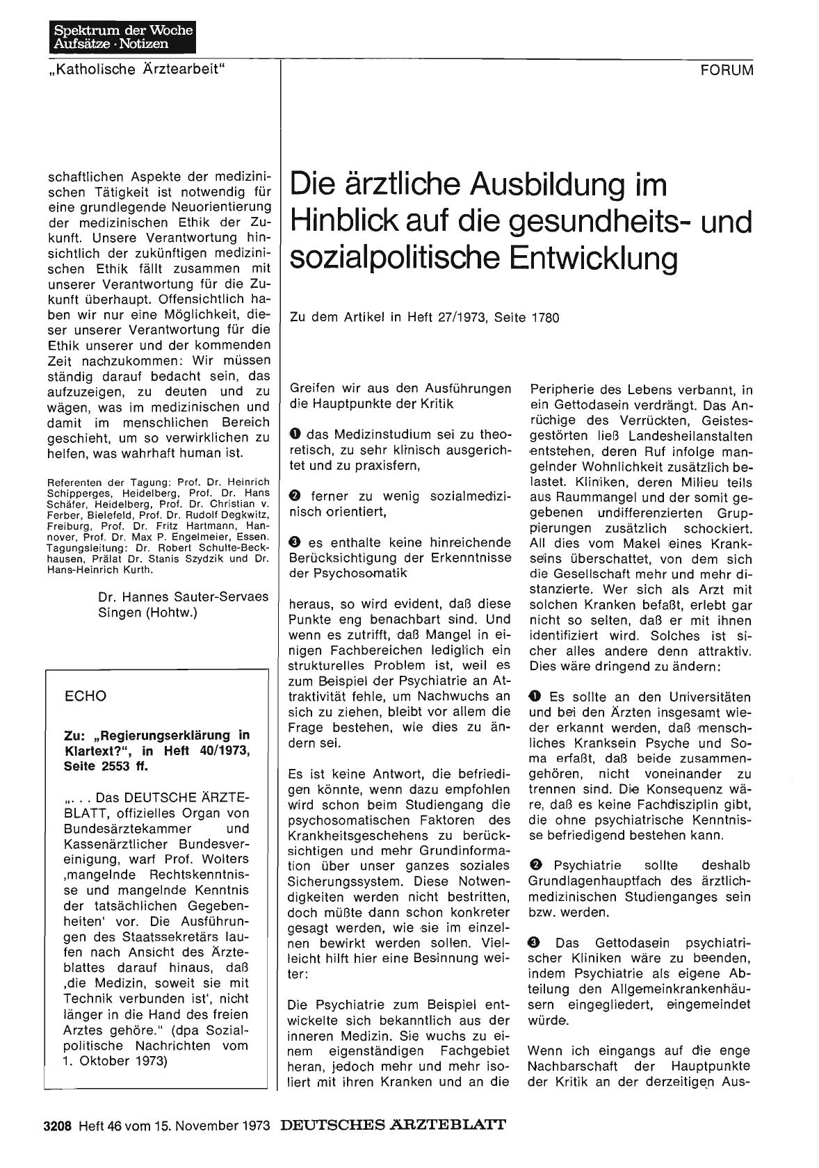 Vorschauseite 1: Die ärztliche Ausbildung im Hinblick auf die gesundheitsund sozialpolitische Entwicklung
