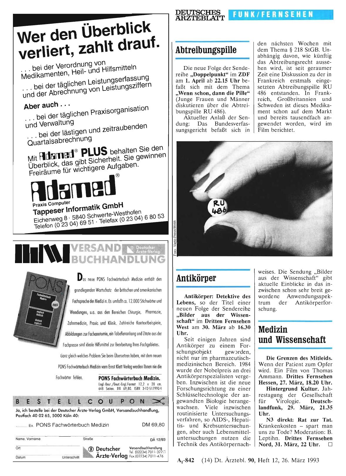 Vorschauseite 1: Abtreibungspille