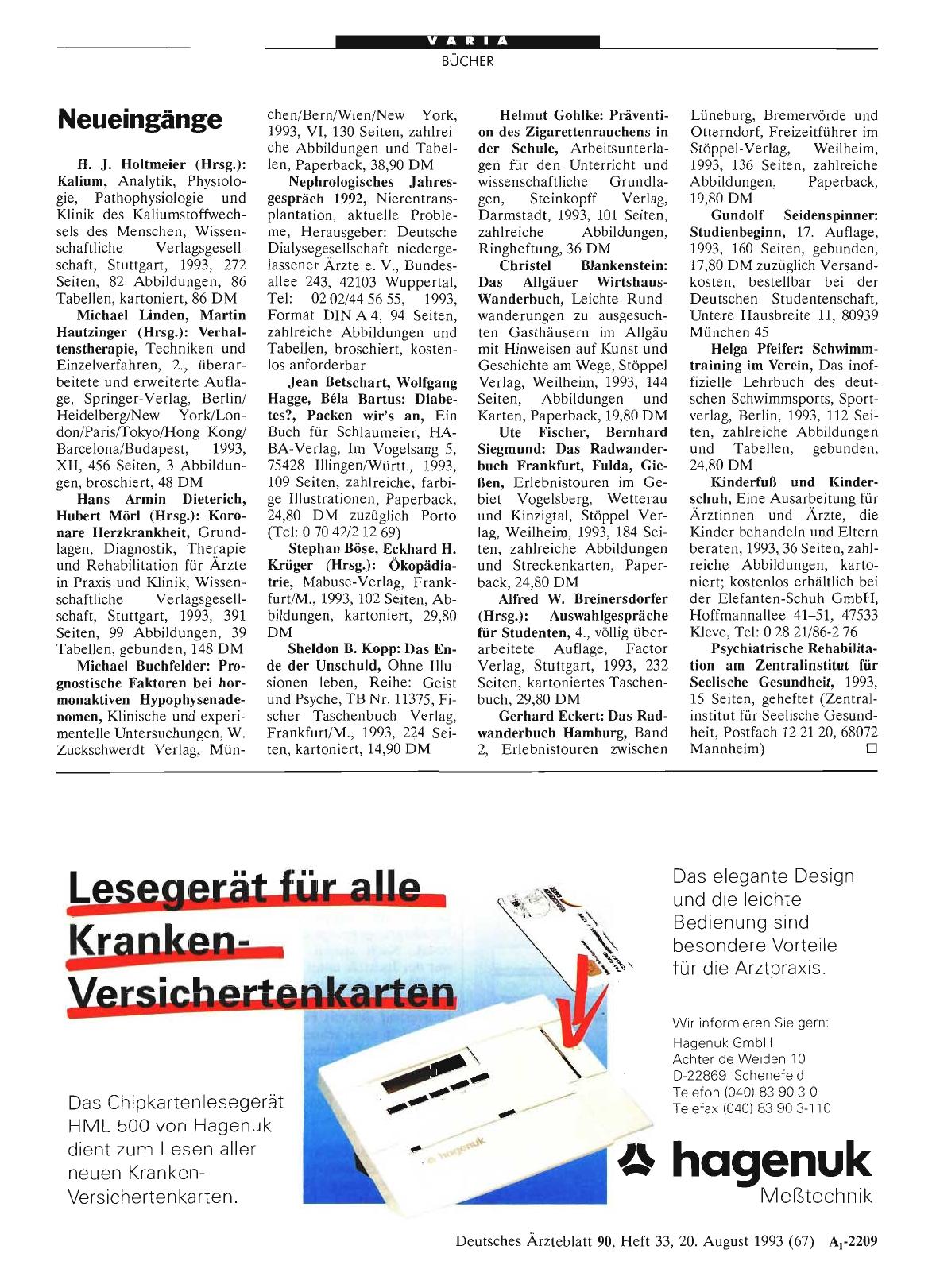 Vorschauseite 1: Neueingänge