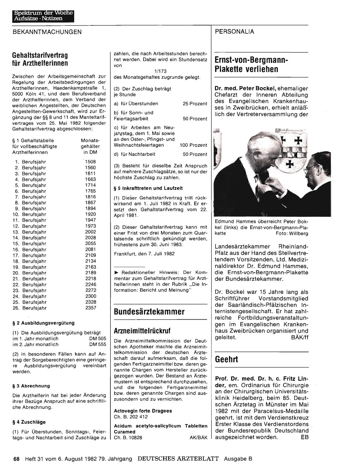 Vorschauseite 1: Ernst-von-BergmannPlakette verliehen