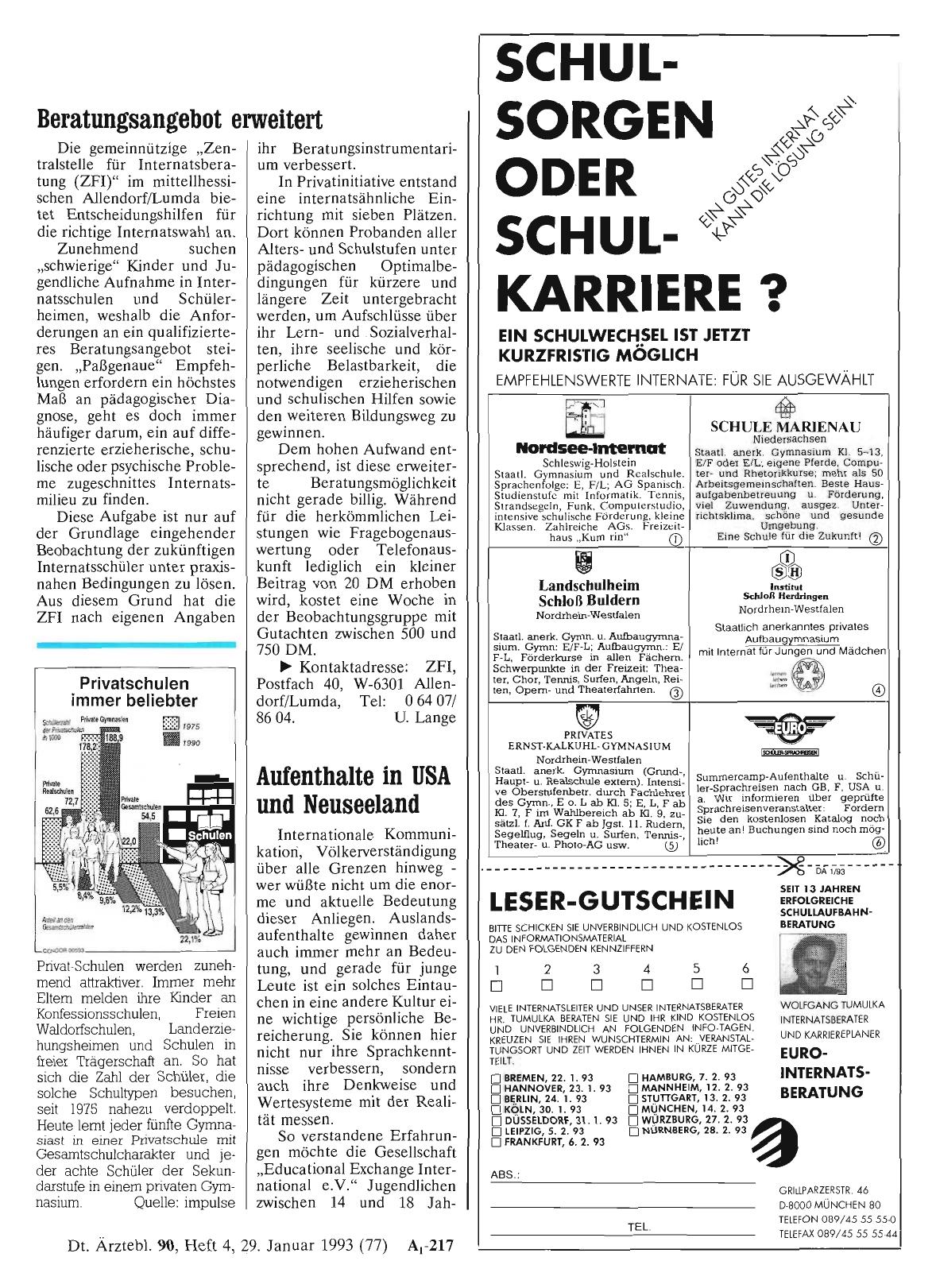 Vorschauseite 1: Beratungsangebot erweitert