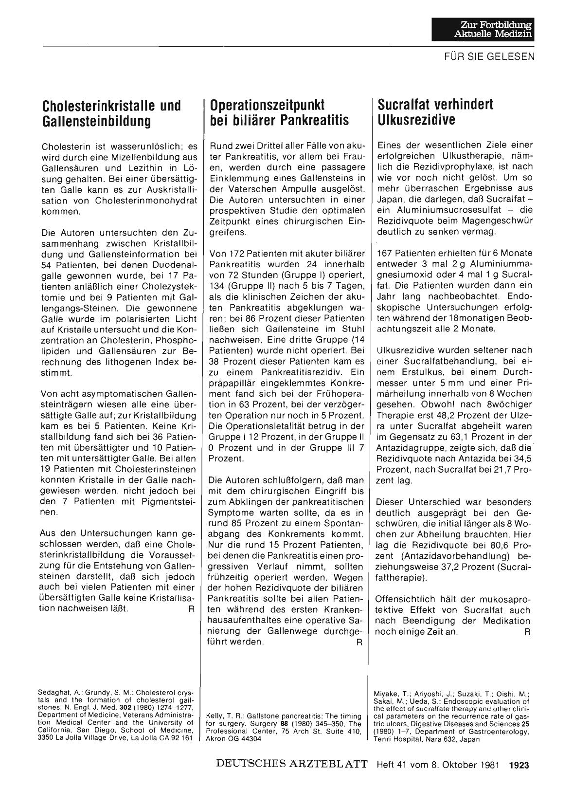 Vorschauseite 1: Cholesterinkristalle und Gallensteinbildung