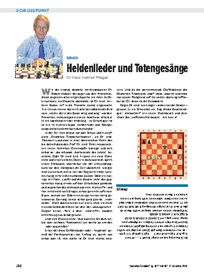 Vorschauseite 1: Schach: Heldenlieder und Totengesänge