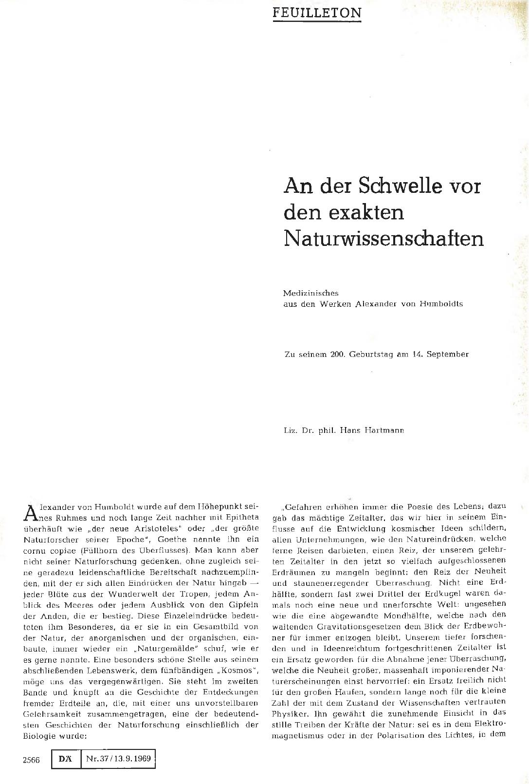 Vorschauseite 1: An der Schwelle vor den exakten Naturwissenschaften: Medizinisches aus den Werken Alexander von Humboldts