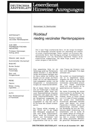 Vorschauseite 1: Basiswissen für Bankkunden: Rücklauf niedrig verzinster Rentenpapiere