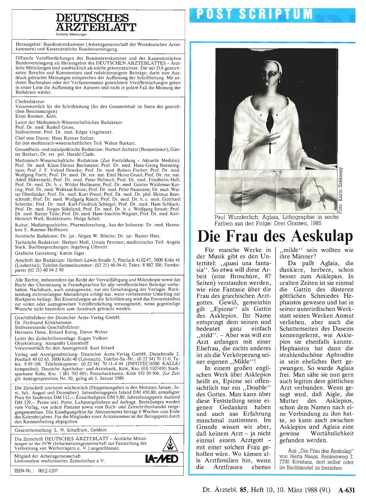 Vorschauseite 1: Die Frau des Aeskulap