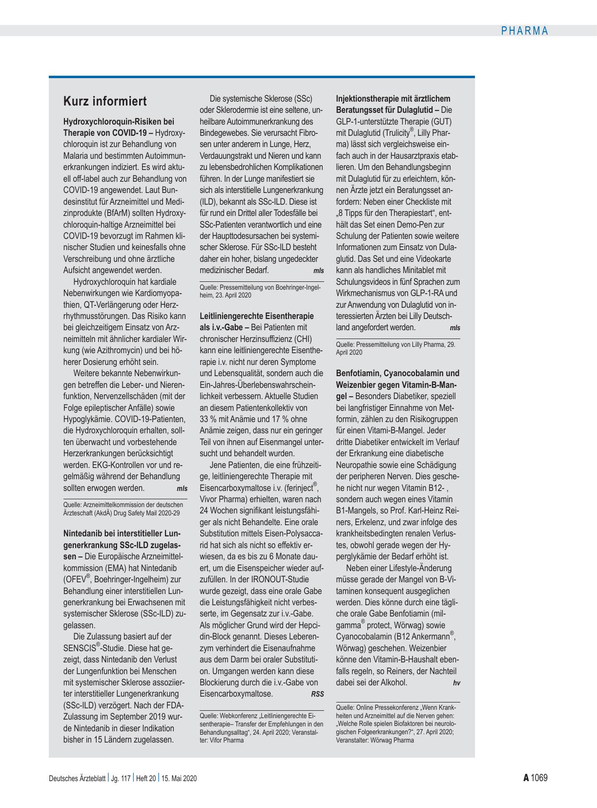 Vorschauseite 1: Kurz informiert