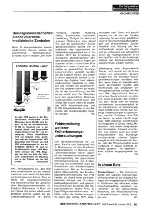 Vorschauseite 1: Berufsgenossenschaften planen 20 arbeitsmedizinische Zentralen