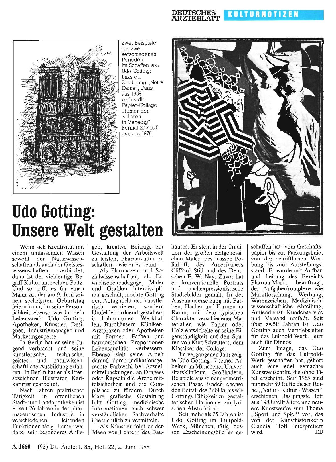 Vorschauseite 1: Udo Gotting: Unsere Welt gestalten