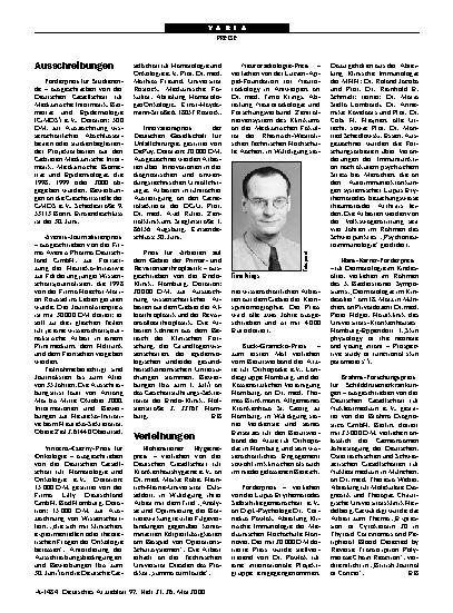 Vorschauseite 1: Ausschreibungen