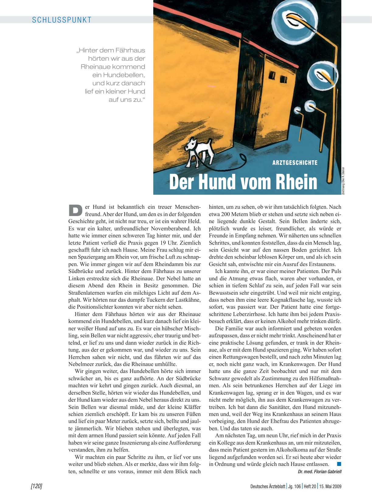 Vorschauseite 1: Arztgeschichte: Der Hund vom Rhein
