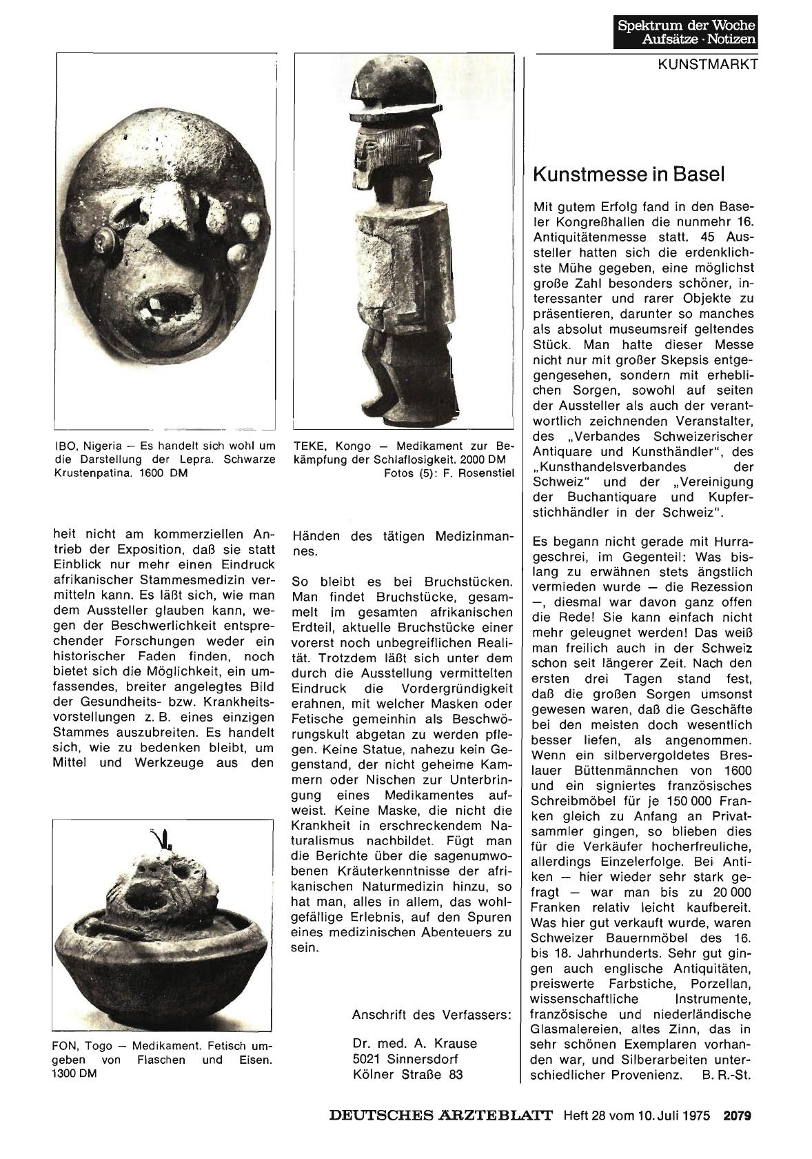 Vorschauseite 1: Kunstmesse in Basel