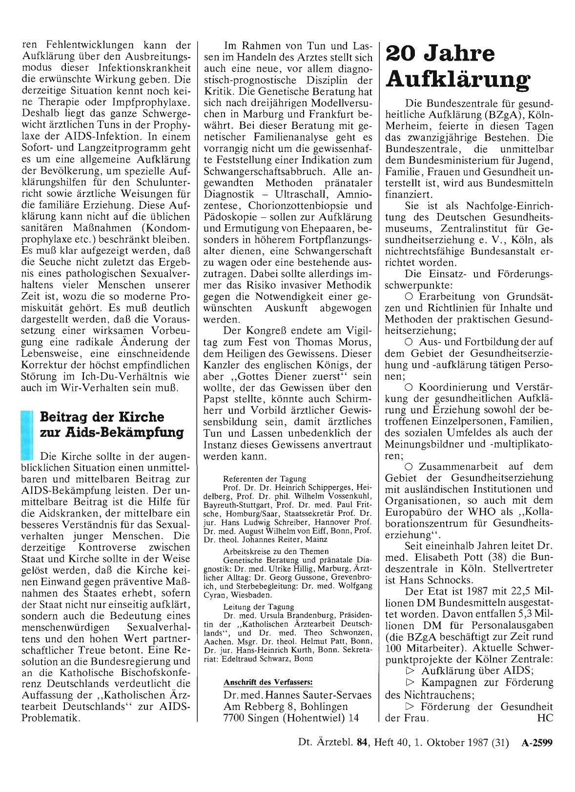 Vorschauseite 1: 20 Jahre Aufklärung