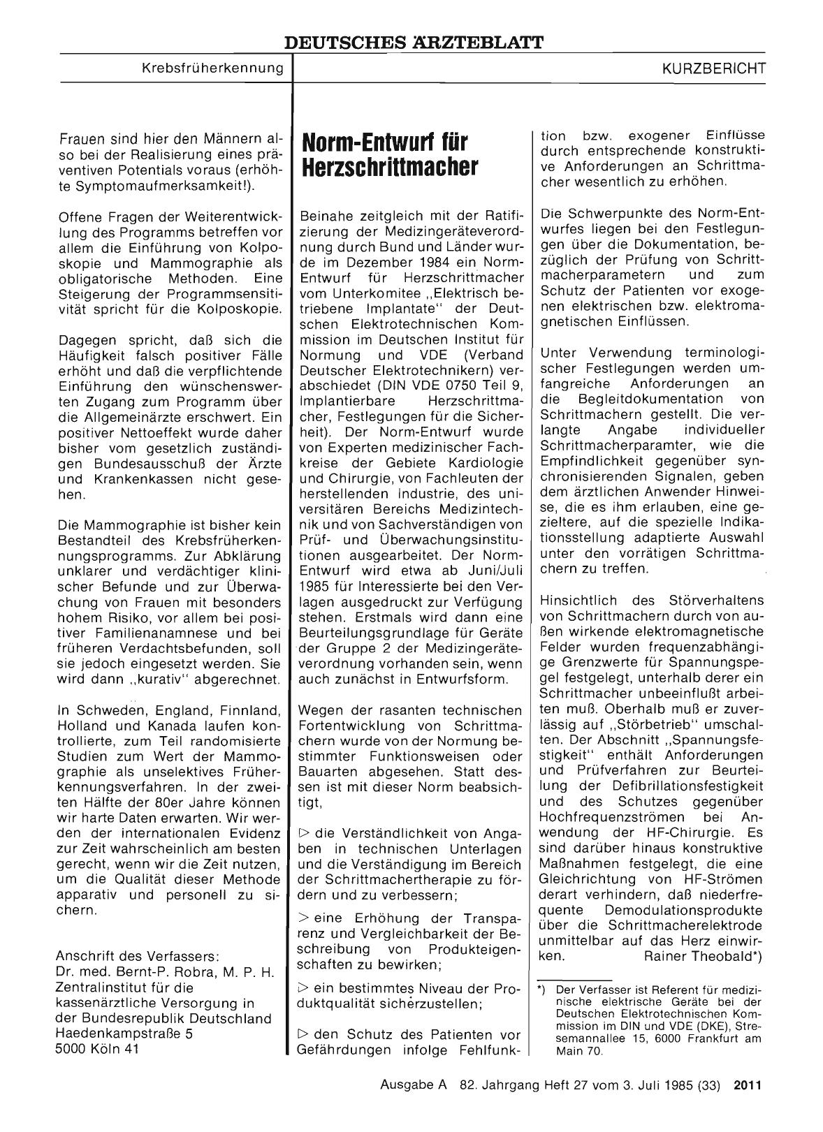 Vorschauseite 1: Norm-Entwurf für Herzschrittmacher