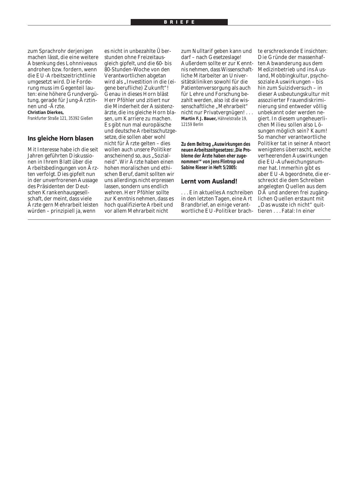 Vorschauseite 1: Mehrarbeit: Ins gleiche Horn blasen