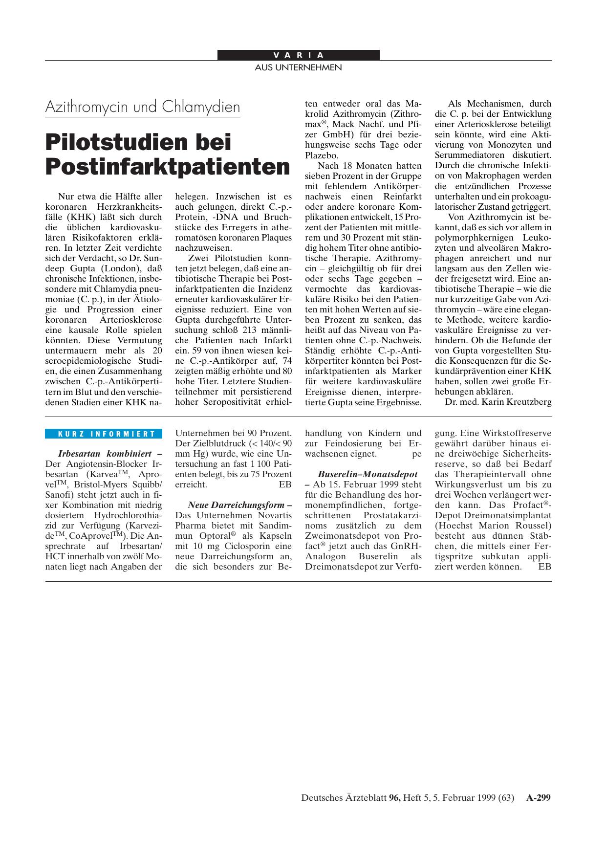 Vorschauseite 1: Buserelin-Monatsdepot