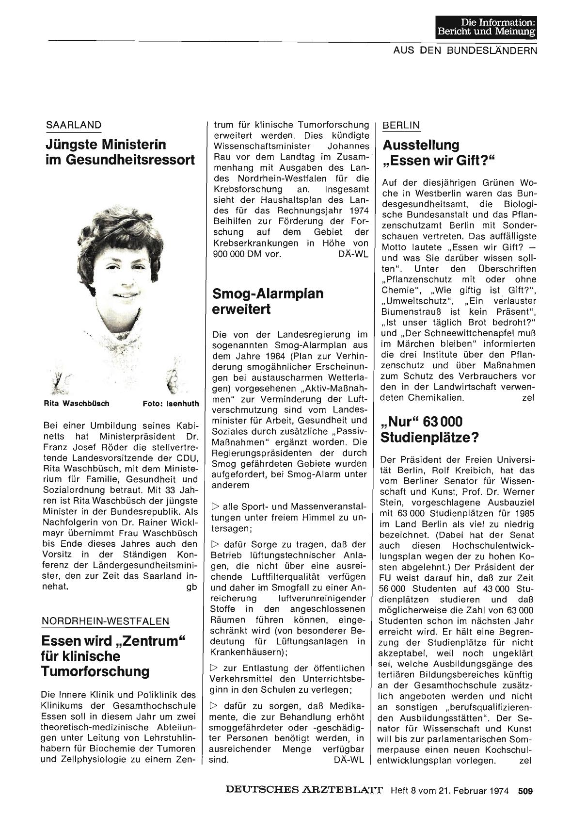 Vorschauseite 1: Saarland: Jüngste Ministerin im Gesundheitsressort