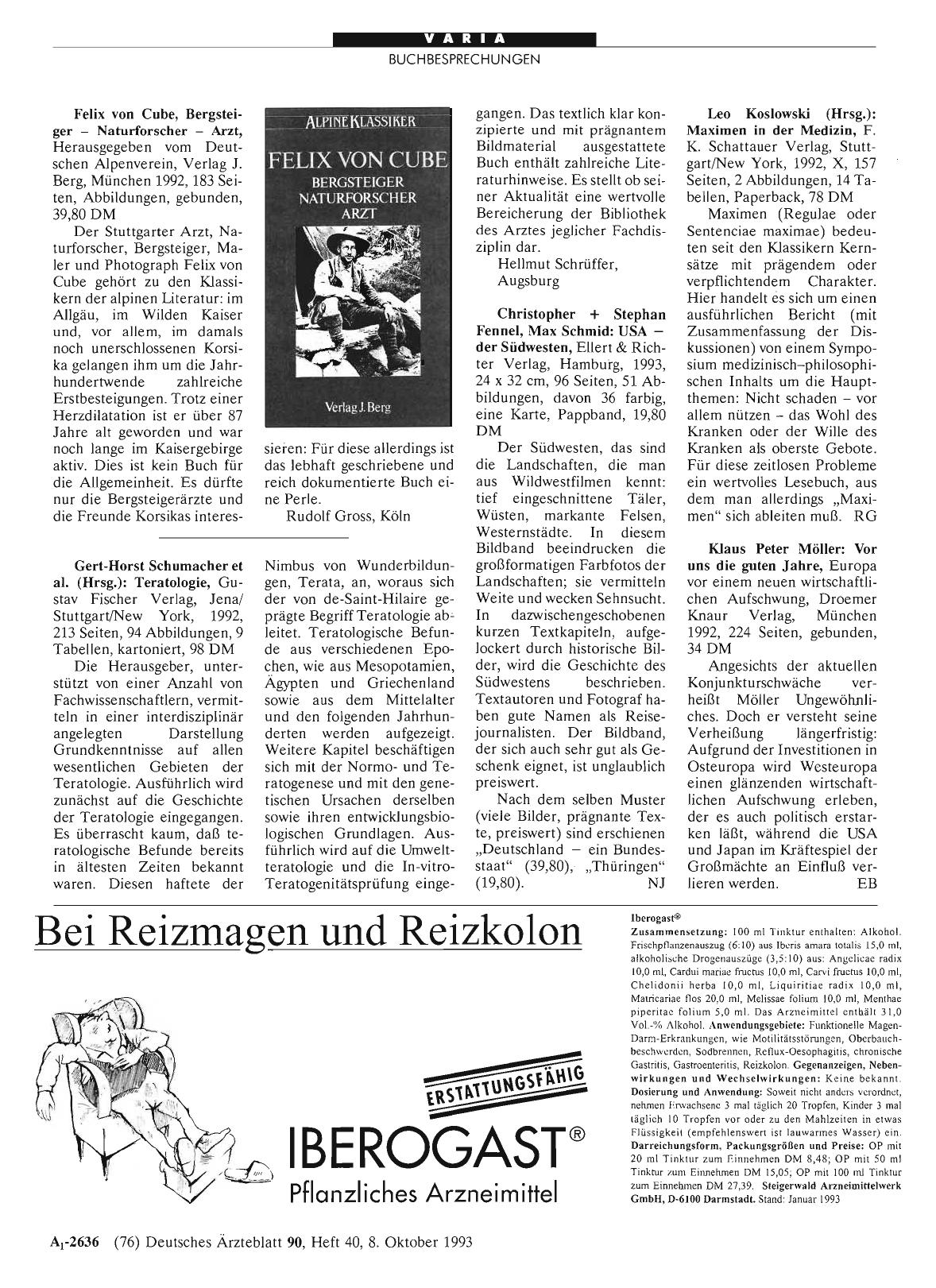 Vorschauseite 1: Felix von Cube, Bergsteiger — Naturforscher — Arzt