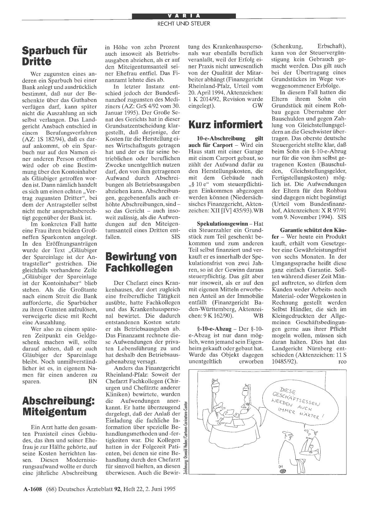 Vorschauseite 1: Abschreibung: Miteigentum