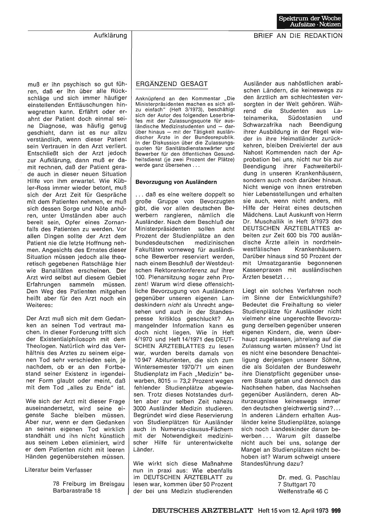 Vorschauseite 1: Ergänzend gesagt: Bevorzugung von Ausländern