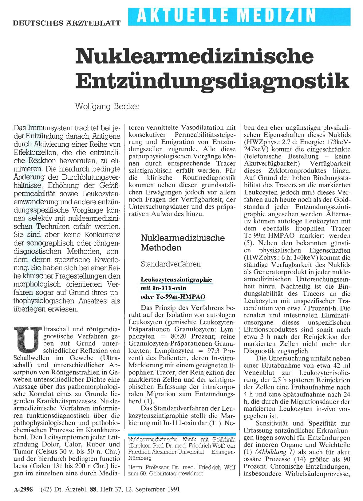 Vorschauseite 1: Nuklearmedizinische Entzündungsdiagnostik