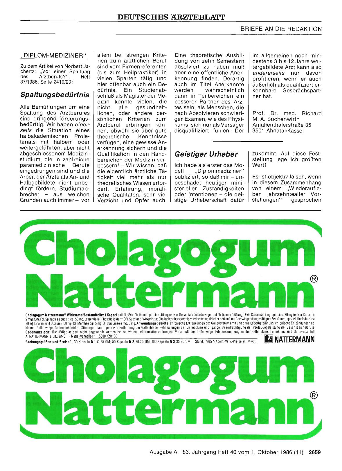 Vorschauseite 1: „DIPLOM-MEDIZINER”: Geistiger Urheber