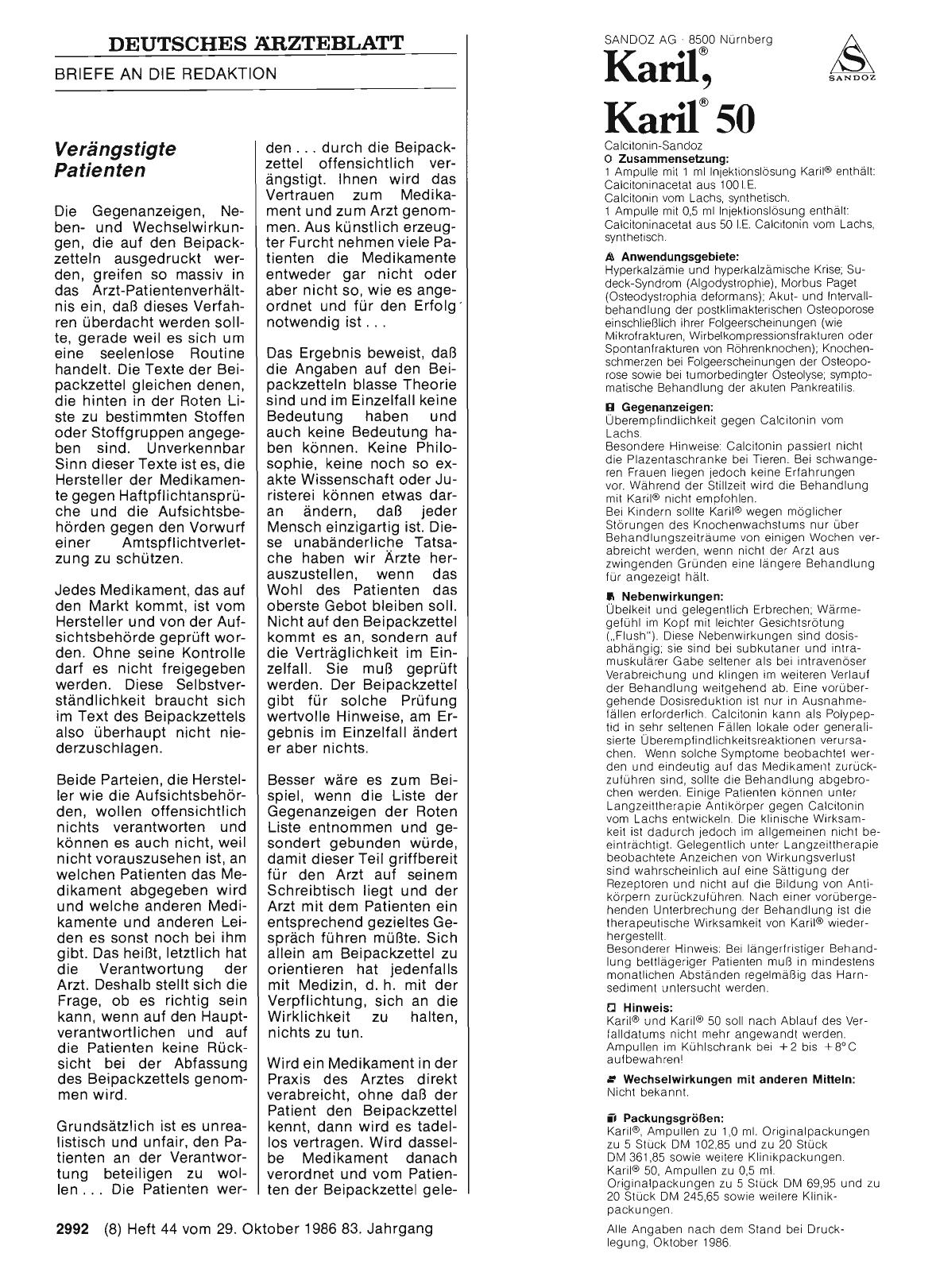 Vorschauseite 1: BEIPACKZETTEL: Verängstigte Patienten