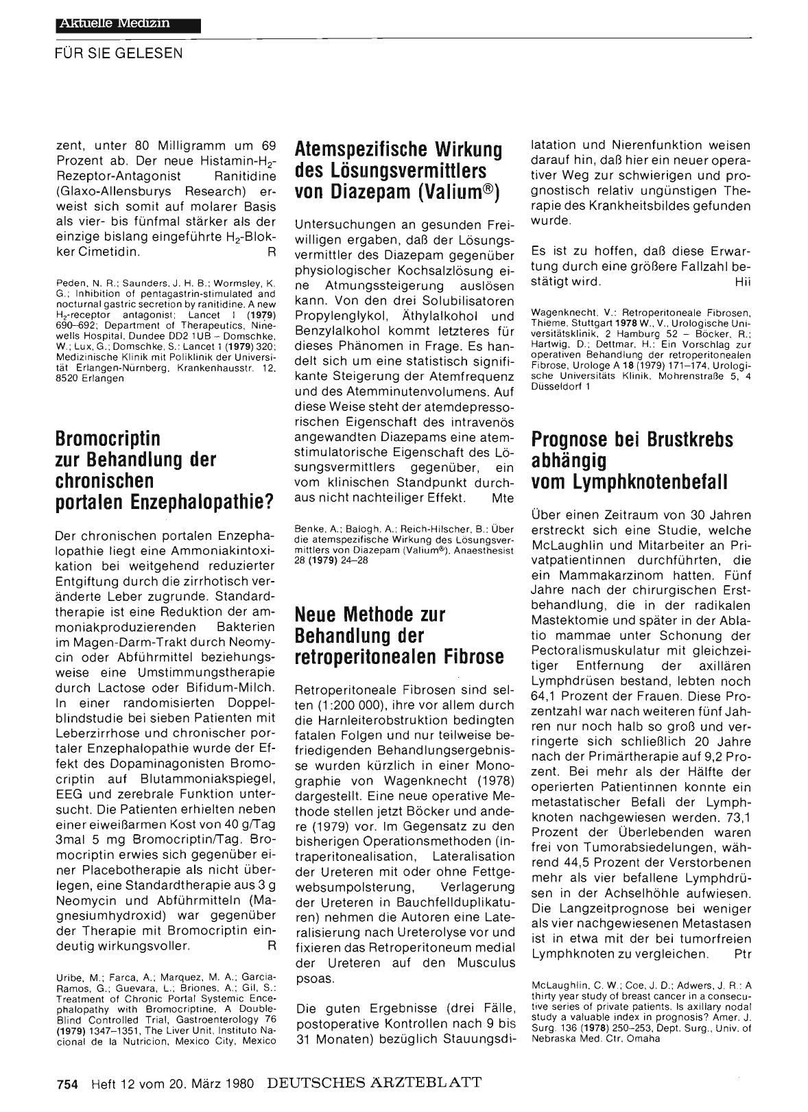 Vorschauseite 1: Bromocriptin zur Behandlung der chronischen portalen Enzephalopathie?