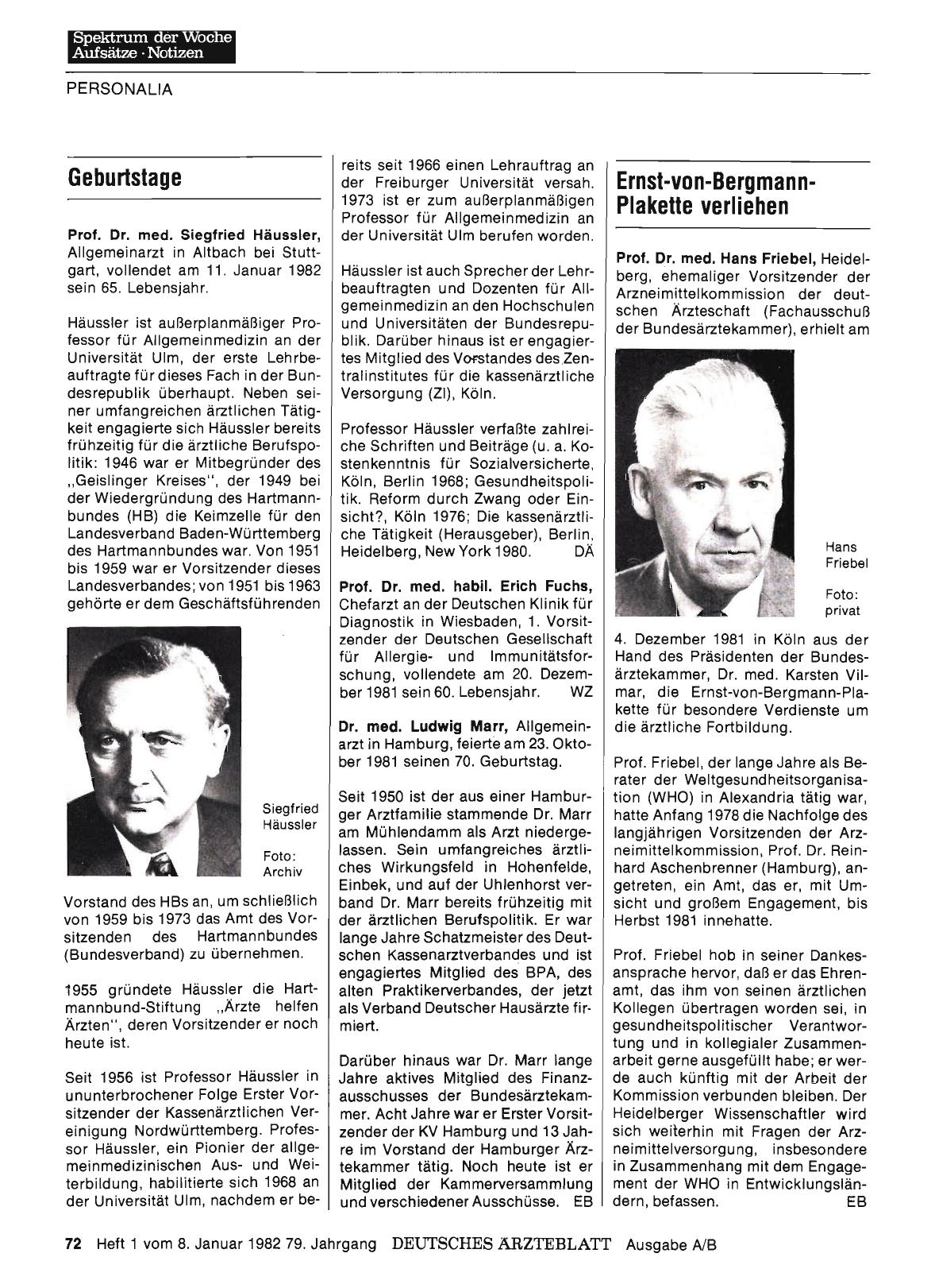Vorschauseite 1: Ernst-von-Bergmann-Plakette verliehen