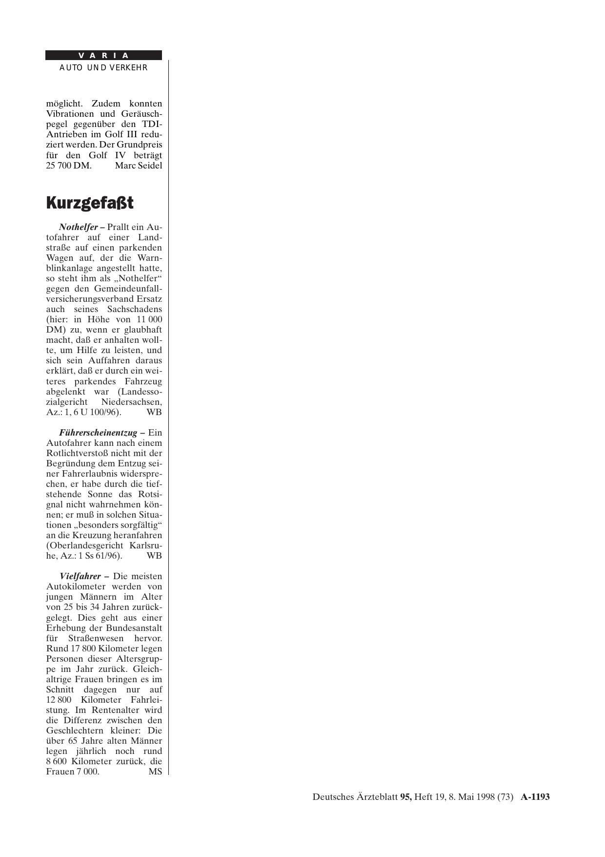 Vorschauseite 1: Führerscheinentzug