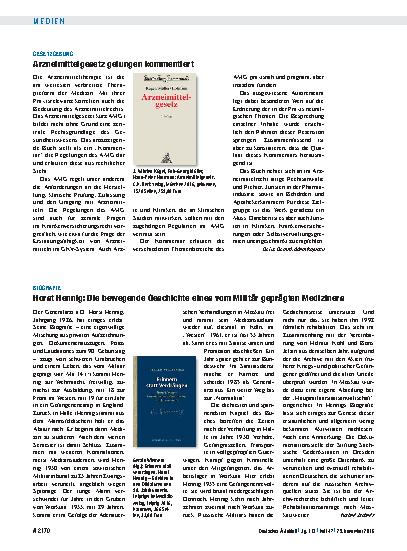 Vorschauseite 1: Gesetzgebung: Arzneimittelgesetz gelungen kommentiert