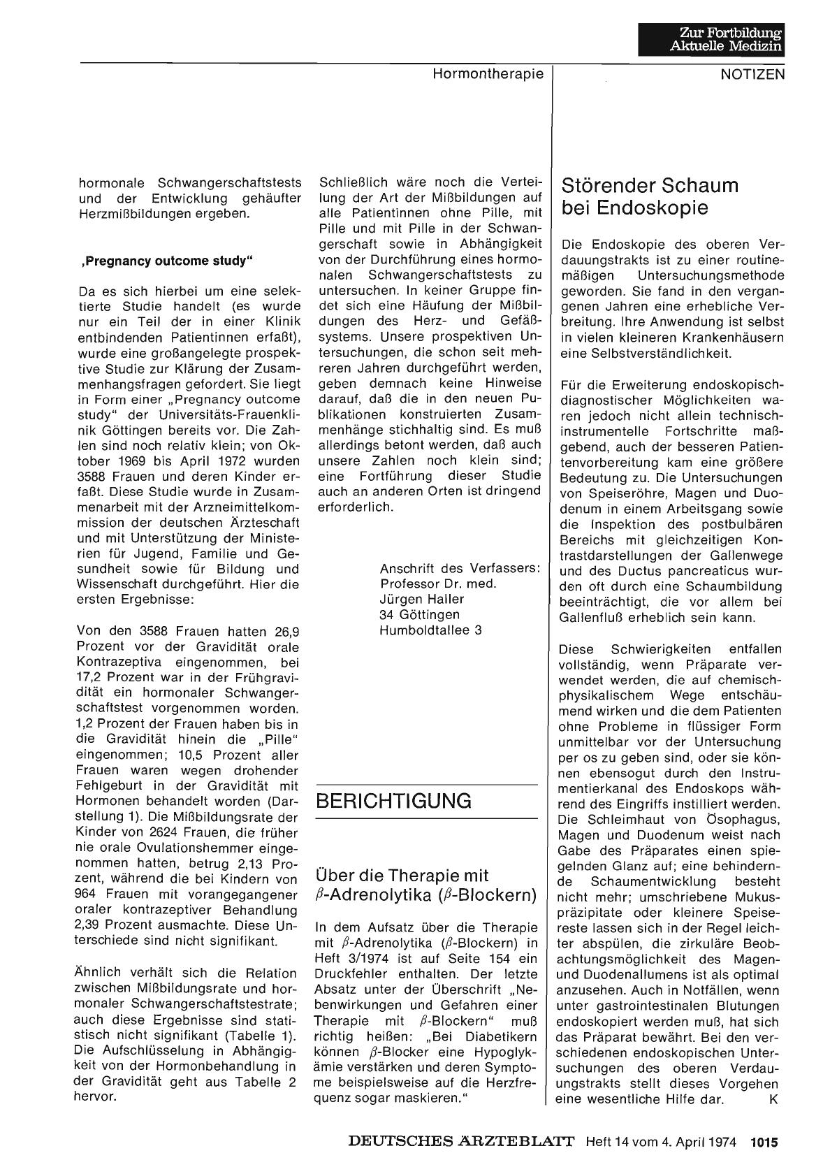 Vorschauseite 1: Über die Therapie mit ß-Adrenolytika (ß-Blockern)
