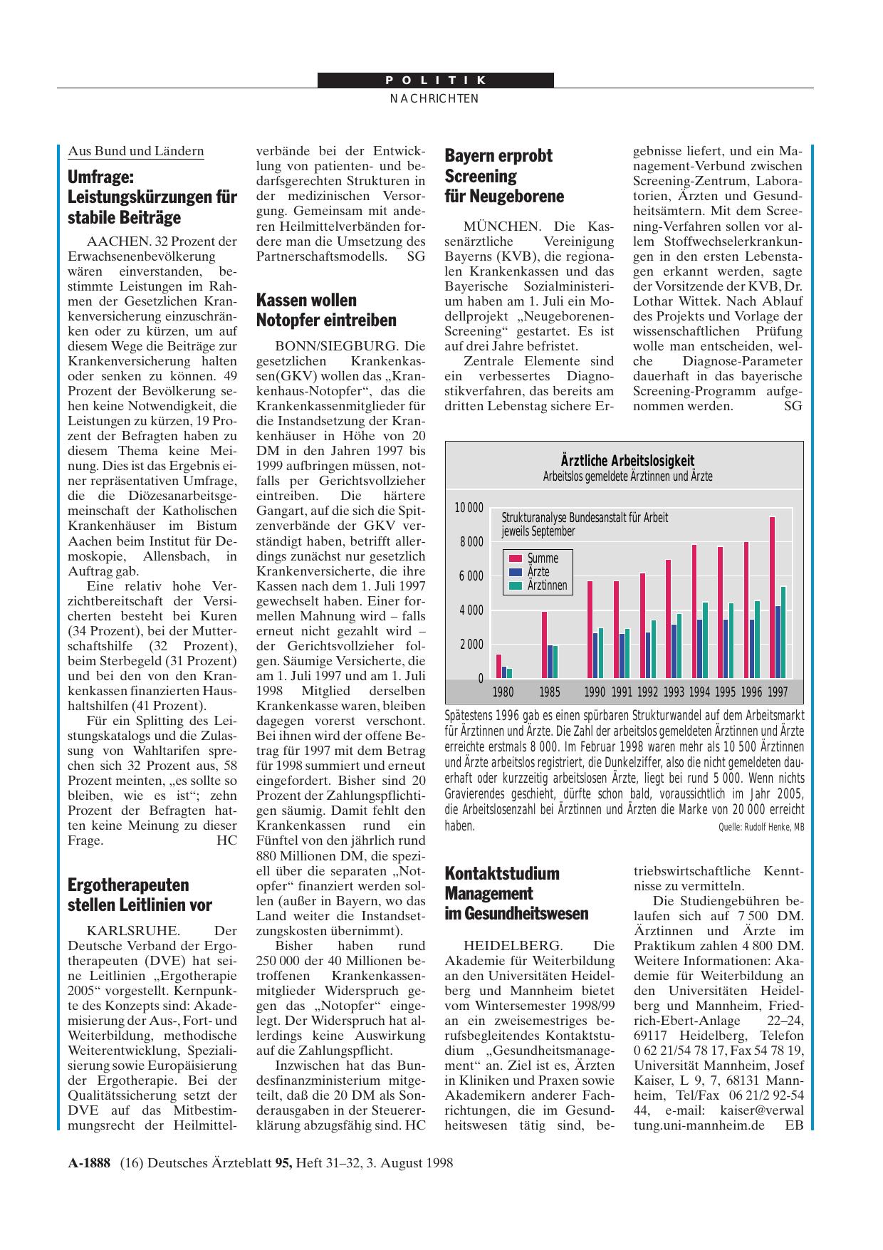 Vorschauseite 1: Kontaktstudium Management im Gesundheitswesen